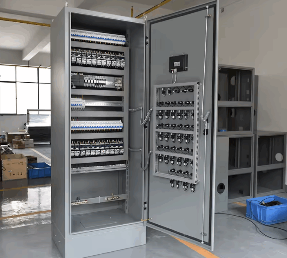 Touchscreen modular PLC control cabinet